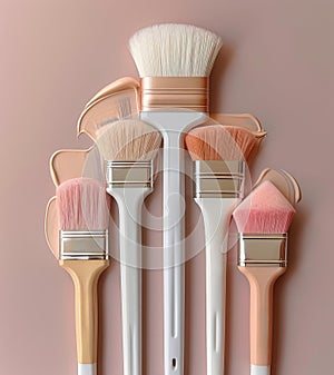 Stack of Makeup Brushes