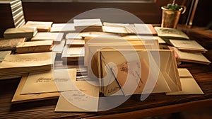 stack manila on desk