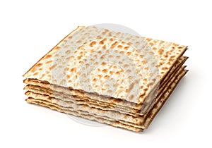 Stack of matzo flatbread