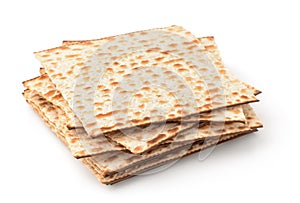 Stack of matzo flatbread