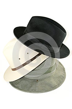 Stack of Mens Hats