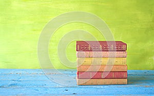 Stack of multicolored books