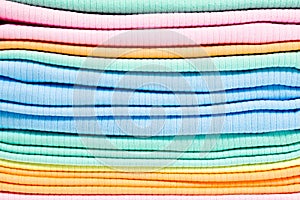 Stack of multicolored cotton underwear