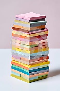 stack of multicolored sticky notes, symbolizing shared ideas