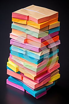 stack of multicolored sticky notes, symbolizing shared ideas