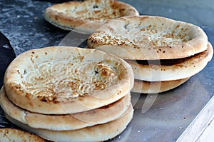 Stack of naan