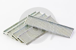 Stack of nails used in a nailgun(nailgun bullet)