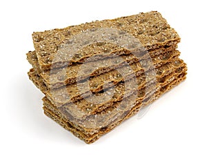 Stack of natural crispbread. Awesome bread alternatives