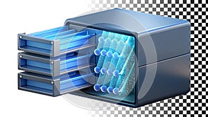 Stack of books study material for virtual libraries png transparent image Generative AI photo