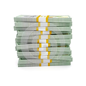 Stack of new US dollars 2013 edition bills