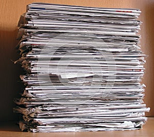 Stack of newspapers