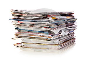 Stack of newspapers