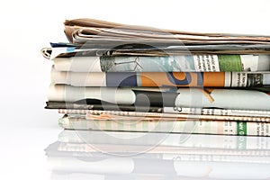 Stack of newspapers