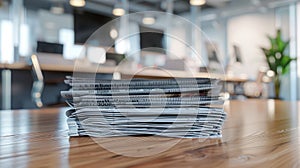 The stack of newspapers.AI generated image