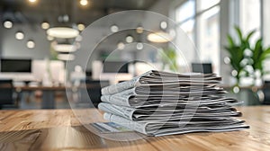 The Stack of Newspapers.AI generated image