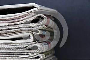 Stack of newspapers photo