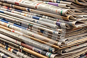 Stack of Newspapers, Urban Scene, Recycling, Background