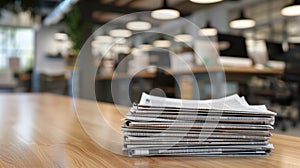 The Stack of Newspapers.AI generated image