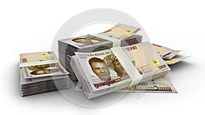 Stack of Nigerian naira notes