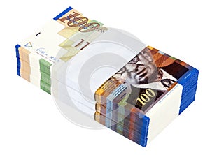 Isolated 100 NIS Bills Stack photo