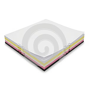 Stack of notepads, isolated on white background