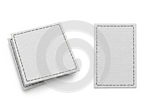 Stack of notepads isolated on white background