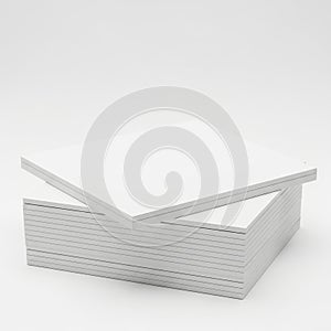 Stack of notepads, isolated on white background