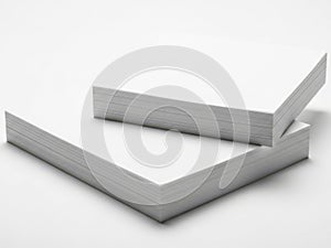 Stack of notepads isolated on white background