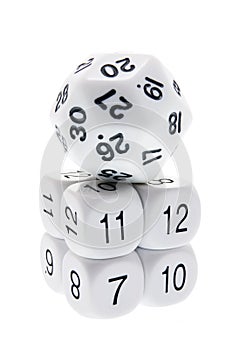 Stack of Number Dice