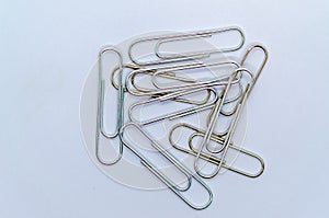 A stack of office paper clips