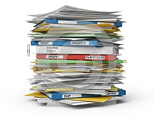 Stack of office papers