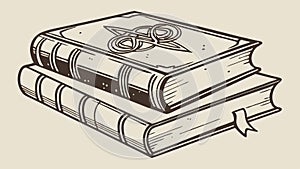 Stack of Old Books, Knowledge and Learning, vector design Generative AI