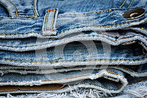 Stack of old jean