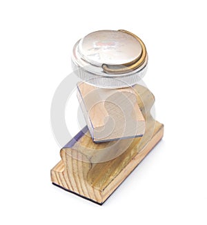 Stack of old and new rubber stamps