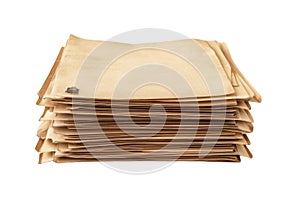 stack of Old Papers Documents For Archive and Office Paperwork Concept