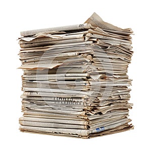 Stack of Old Papers on Transparent Background - Ai Generated