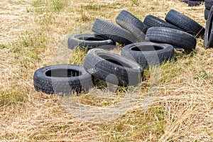 Stack of old tires