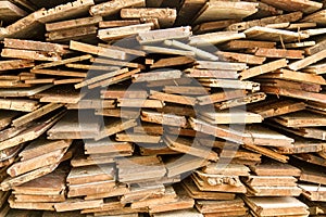 Stack of old wooden