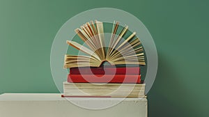 The Stack of Open Books. AI generated