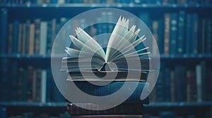 The Stack of Open Books. AI generated