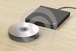 Stack of optical discs and optical drive