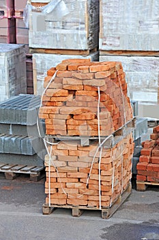 Stack of orange brick