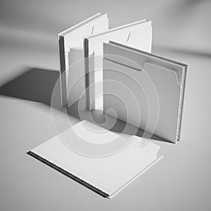 Stack of organized file folders