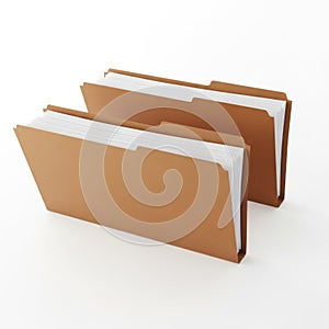 Stack of organized file folders