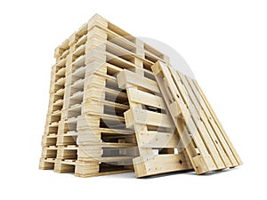 Stack of pallets of warehouse