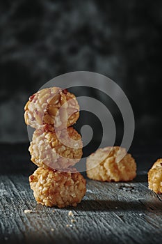 stack of panellets typical of Catalonia, Spain