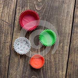 Stack of paper cupcake cups