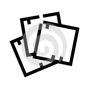 Stack of paper documents creating files icon