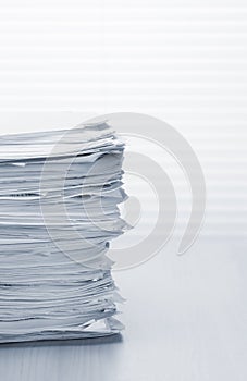 Stack of paper documents