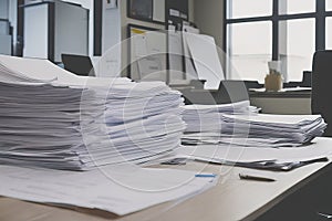 stack of paper and papers on office table in businessstack of paper and papers on office table in businessbusiness documents on of